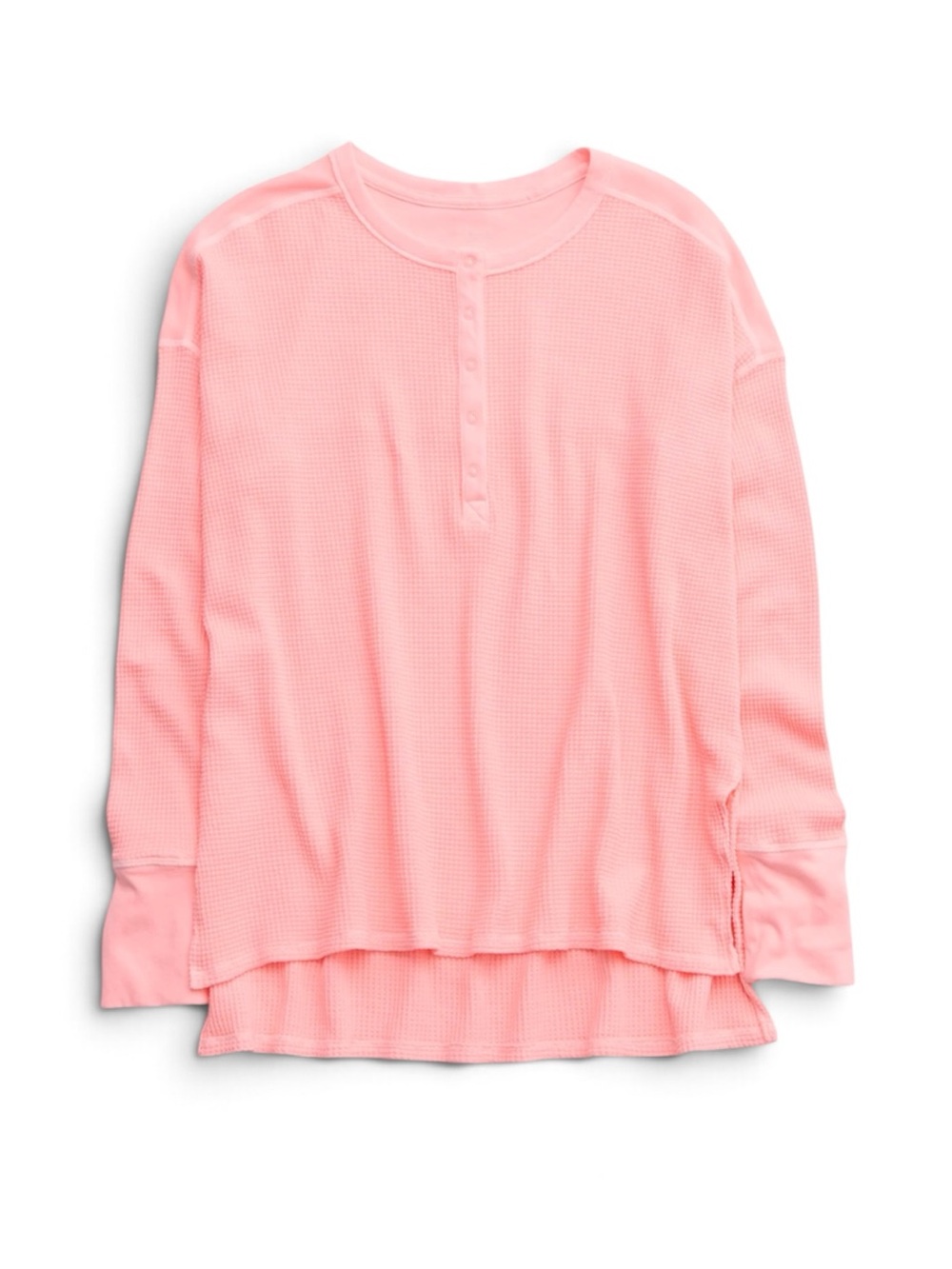 OFFLINE By Aerie Wow! Waffle Henley T-Shirt Light Pink Sz XS